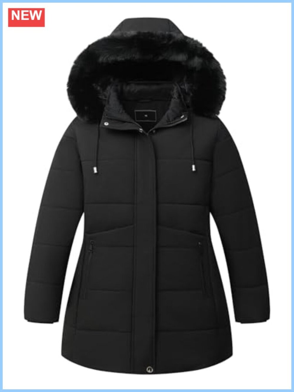 Women's Plus Size Winter Parka Down Coat Hooded Quilted